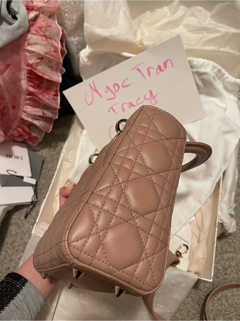 ABC Lady Dior Small Fard Gold Hardware - Picture 6 of 14